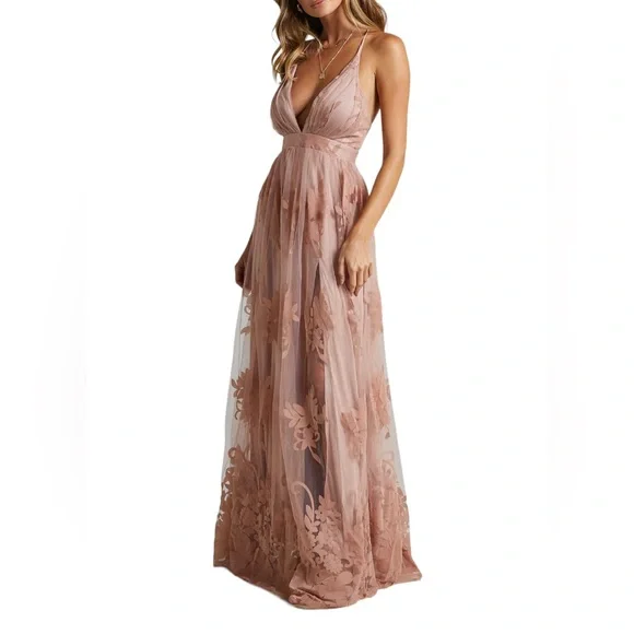 SHOWPO PROMENADE MAXI DRESS, Blush, size 10 - Picture 3 of 6